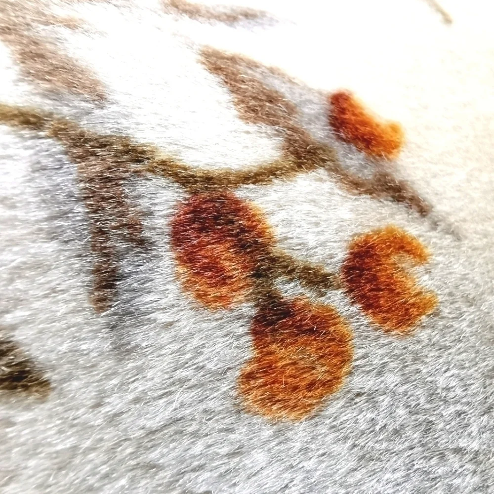 Velvetty Vtg Farm Fall Scene Square Throw Pillow